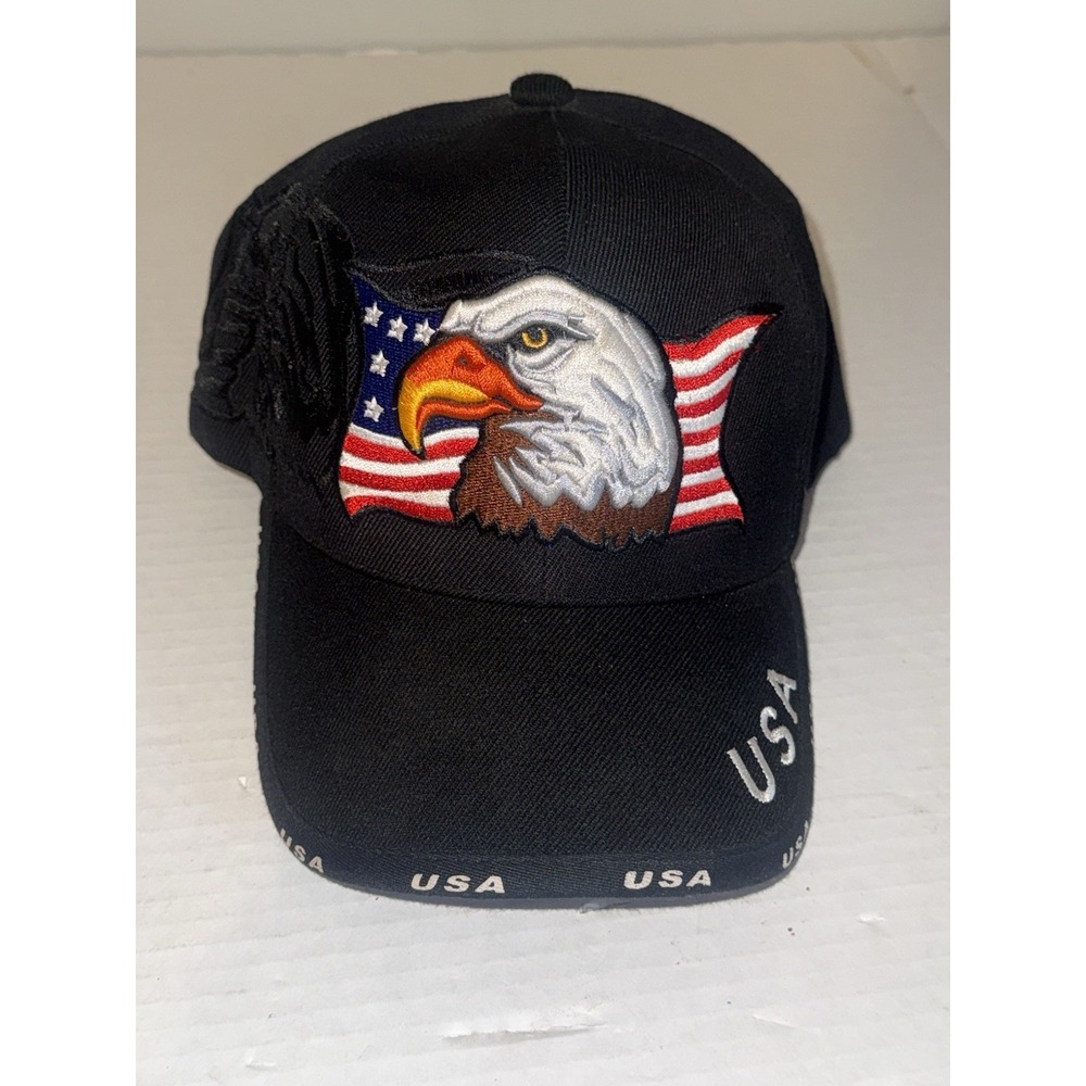 American Flag USA Bald Eagle Patriotic Hat Baseball Cap Embroidered